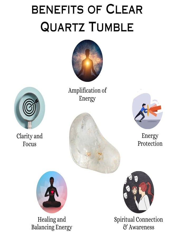 Crystal Divine Clear Quartz Healing Stones Crystal Tumble Stone Vastu Item Decorative Items & Items Crystal Showpieces Feng Shui Office Decor Table Decor Meditation Item Gifts, Fantasy, 10 Cm, 10 Cm - Image 3
